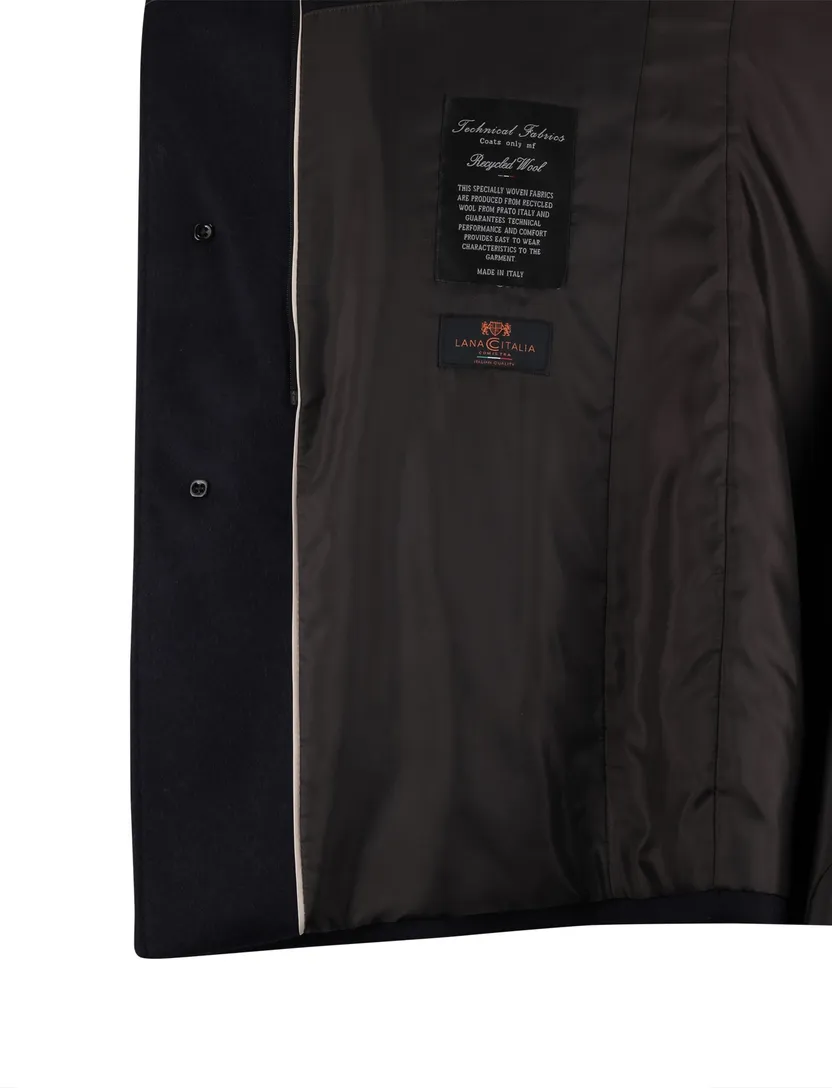 Portofino donkerblauw manteljas normale fit