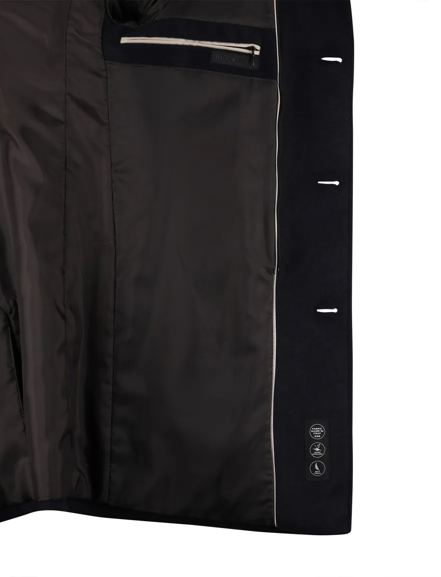 Portofino manteljas normale fit donkerblauw