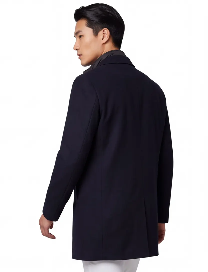 Portofino donkerblauw manteljas normale fit