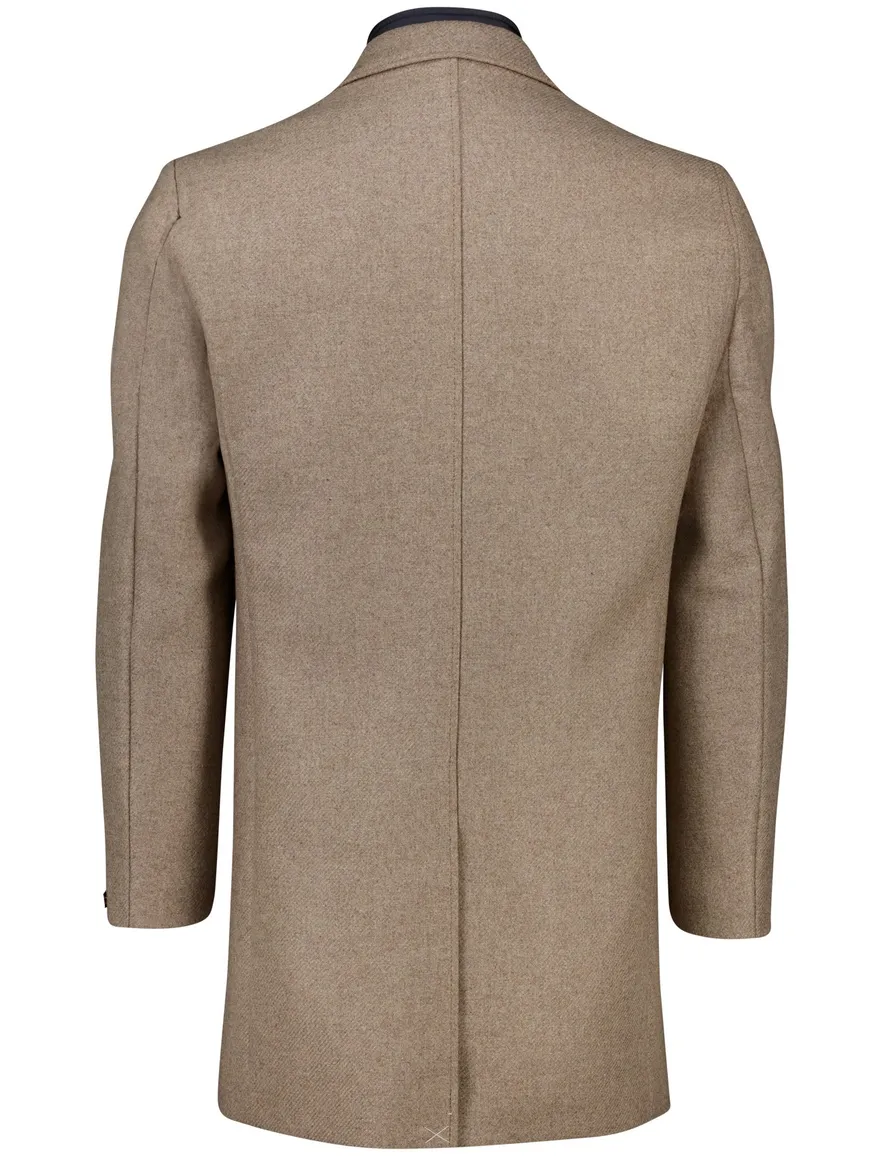 Portofino mantel met voering wol khaki