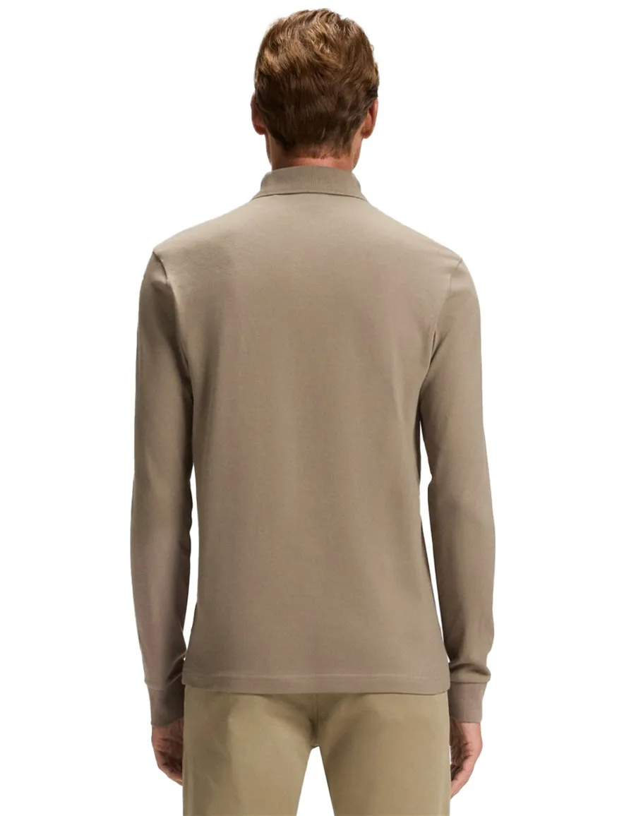 Boss Orange LM polo bruin slim fit katoen