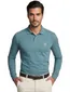 Boss Orange polo lange mouw slim fit groen