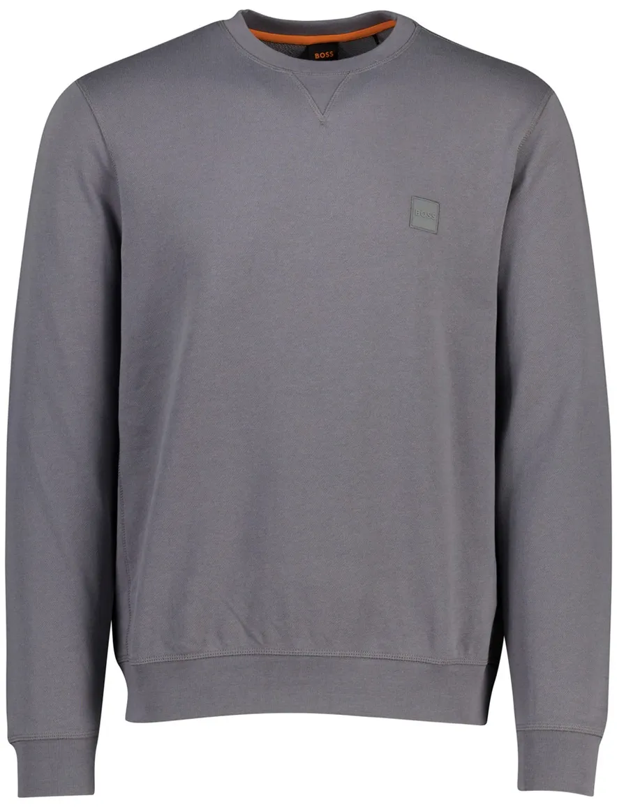 BOSS Orange sweater antraciet ronde hals