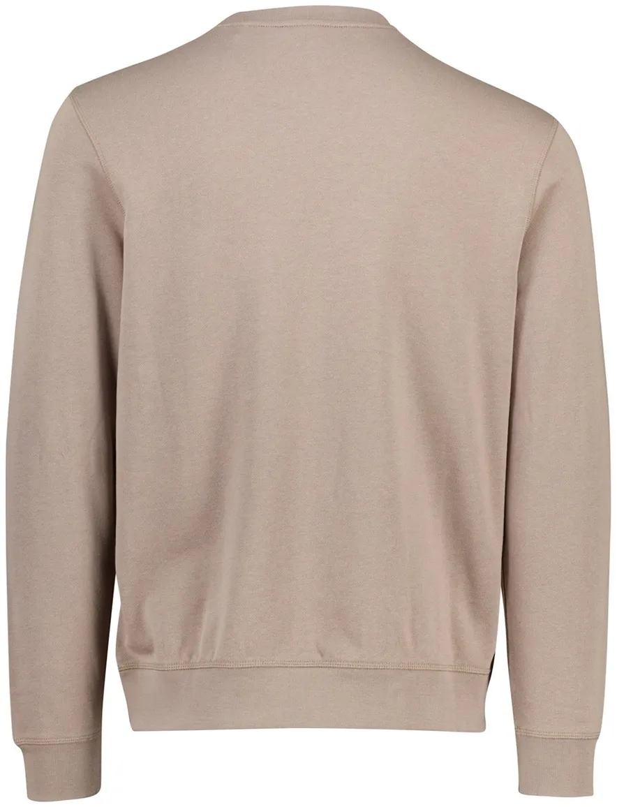 BOSS Orange sweater bruin katoen ronde hals effen