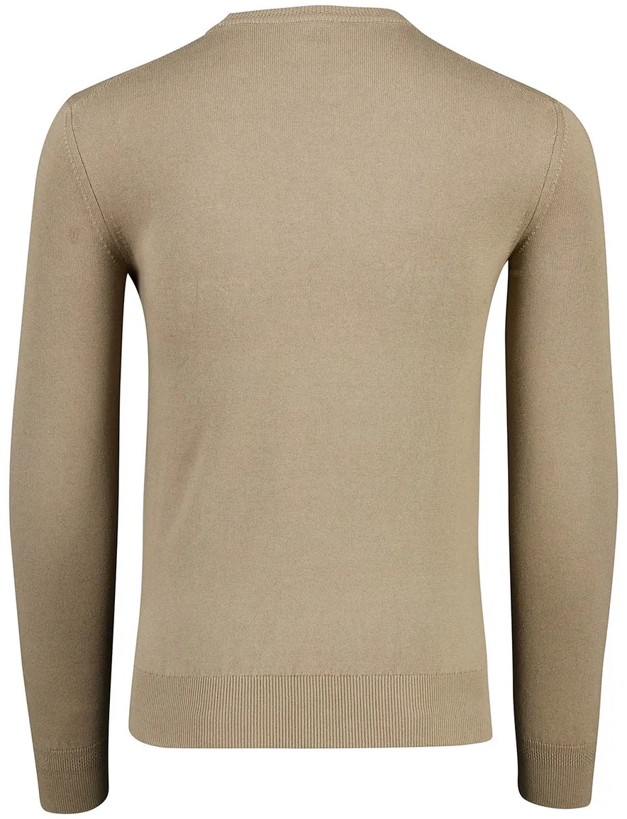 Boss Orange Trui beige katoen kasjmier effen