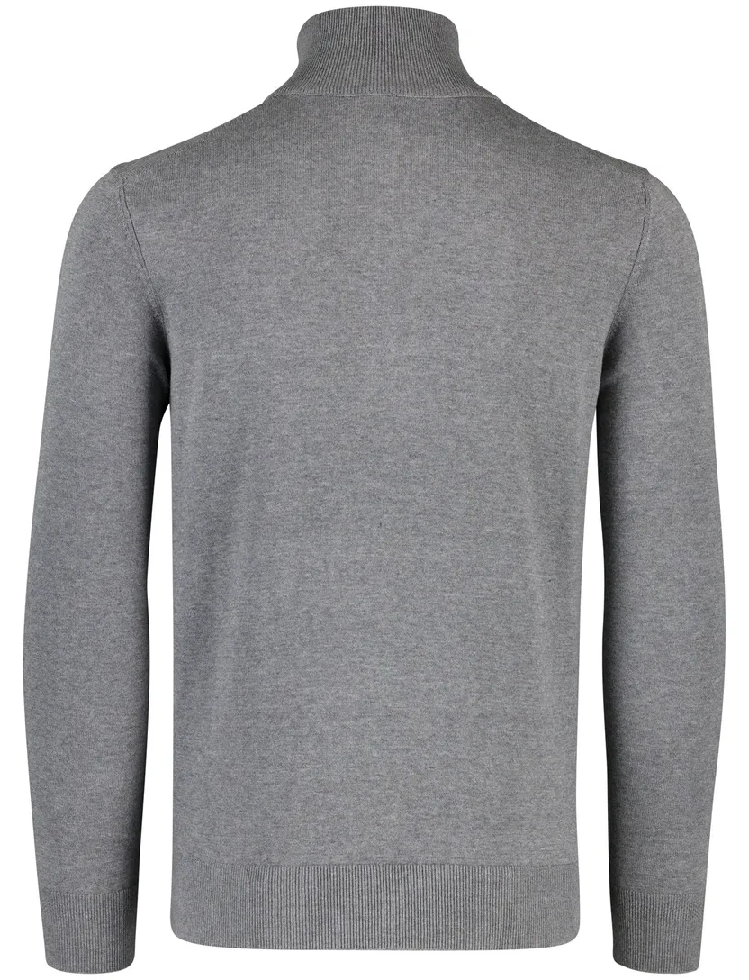 BOSS Orange Kanobix S half zip trui grijs