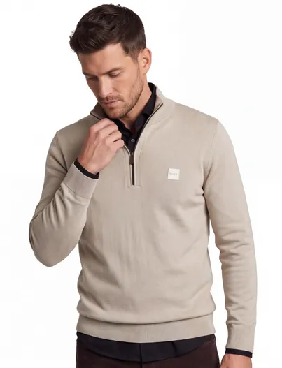 Hugo Boss Boss Black trui beige half zip