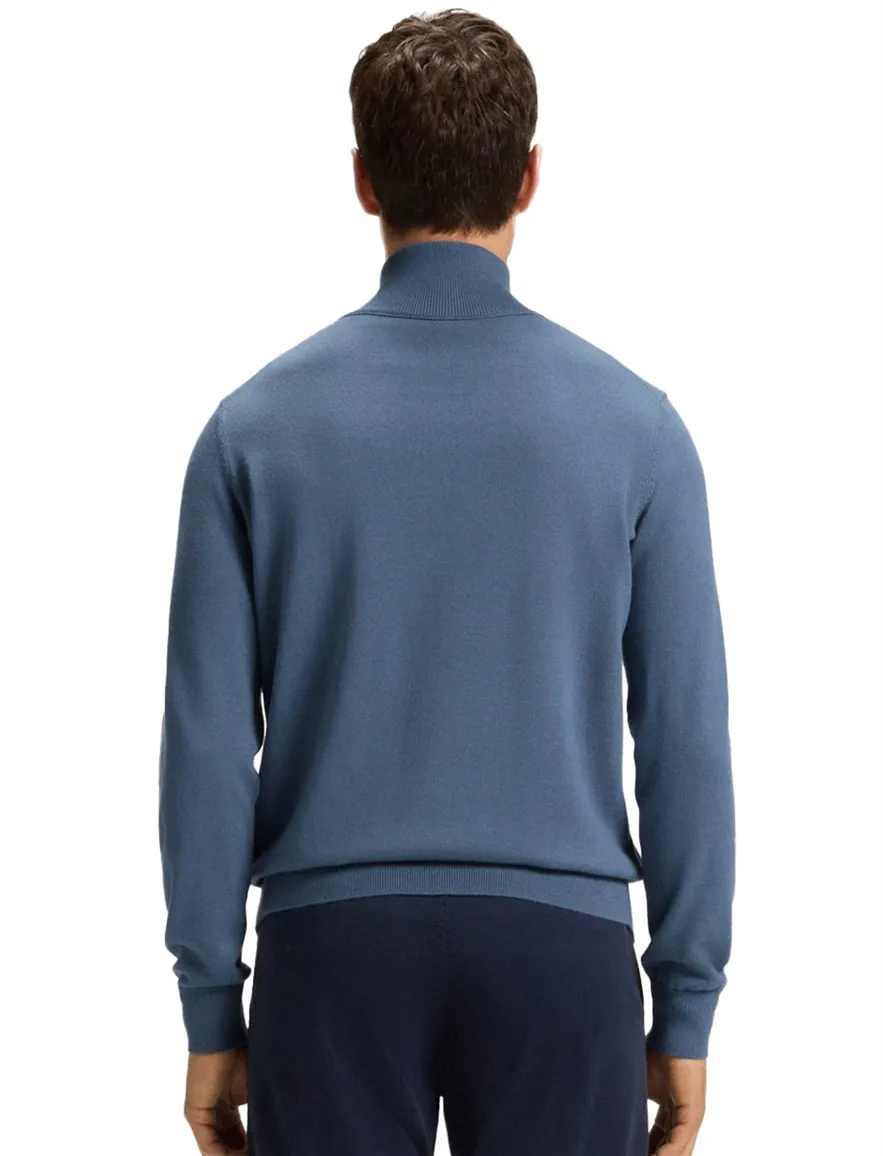 Boss Orange trui half-zip blauw regular fit