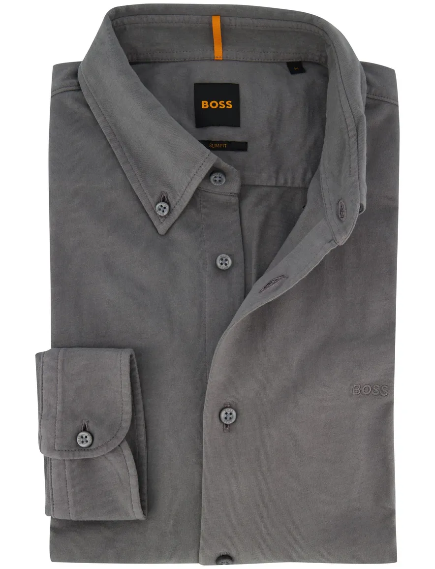BOSS Orange jersey overhemd slim fit katoen