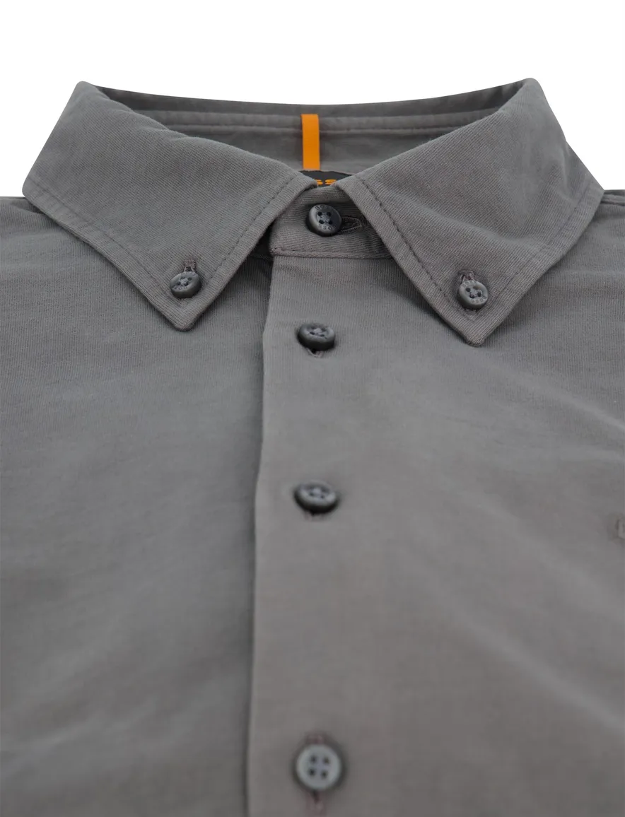 BOSS Orange jersey overhemd slim fit katoen