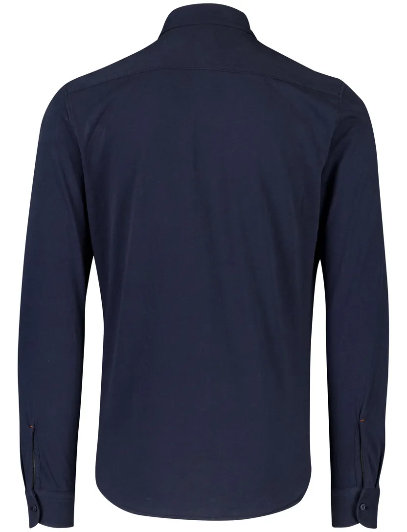 Jersey overhemd Boss Orange slim fit blauw
