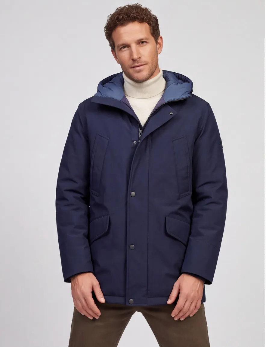 Boss Orange Osiass winterjas donkerblauw