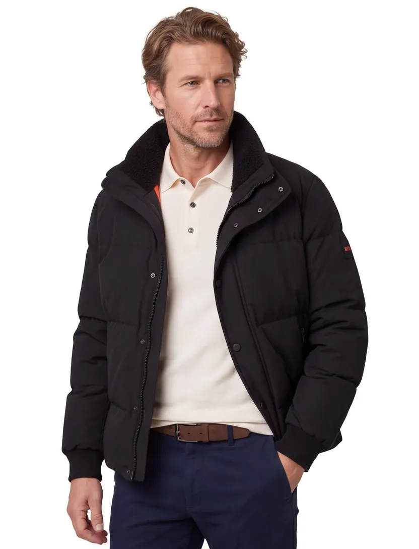 Donkerblauwe Ocamp jas BOSS Orange