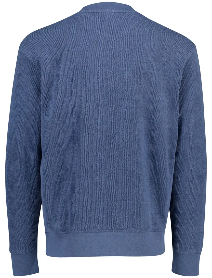 Boss Orange Sweater blauw corduroy rib
