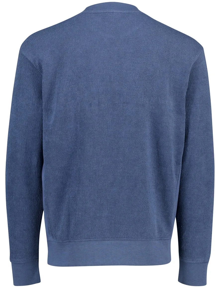 Boss Orange Sweater blauw corduroy