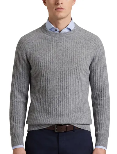 Hugo Boss Boss orange trui relaxed fit wol grijs