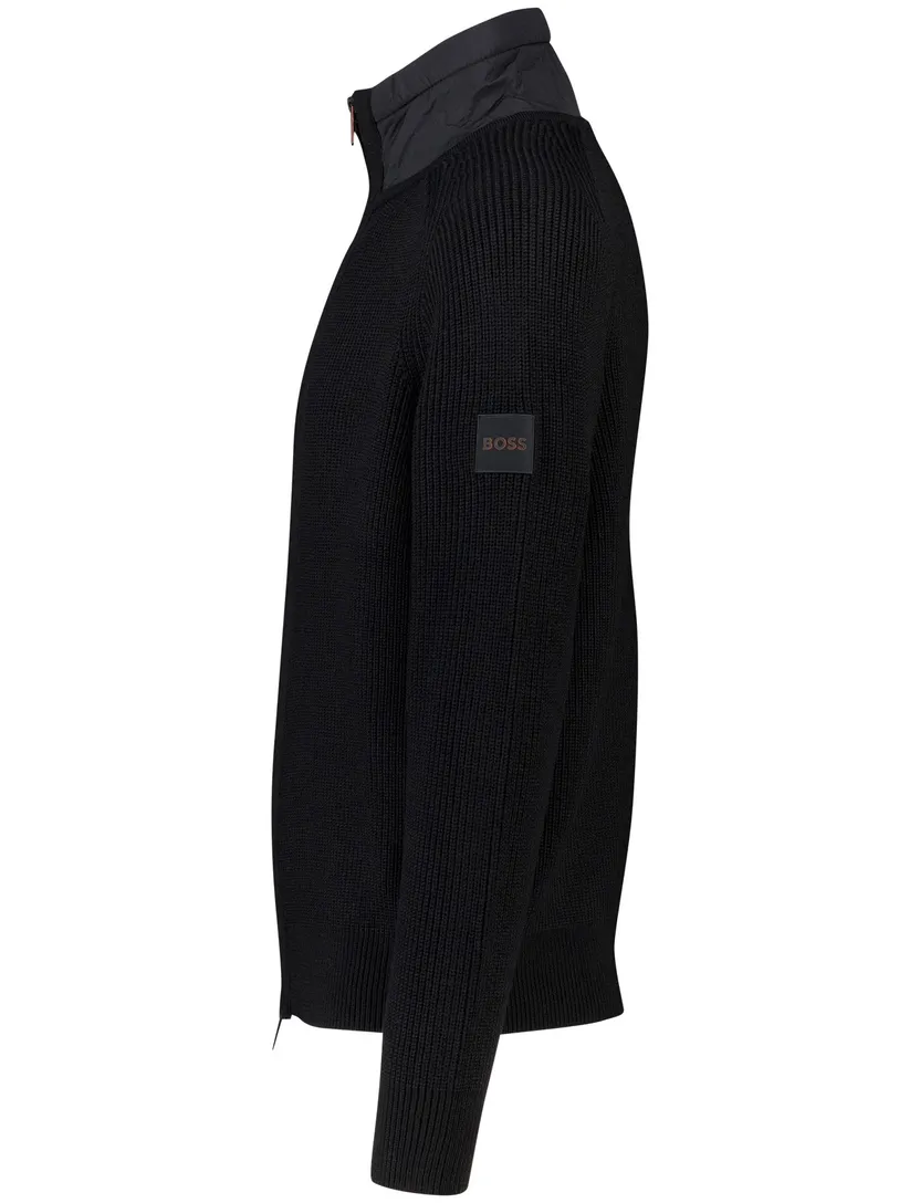 BOSS Orange vest Zwart Kigloo relaxed fit effen