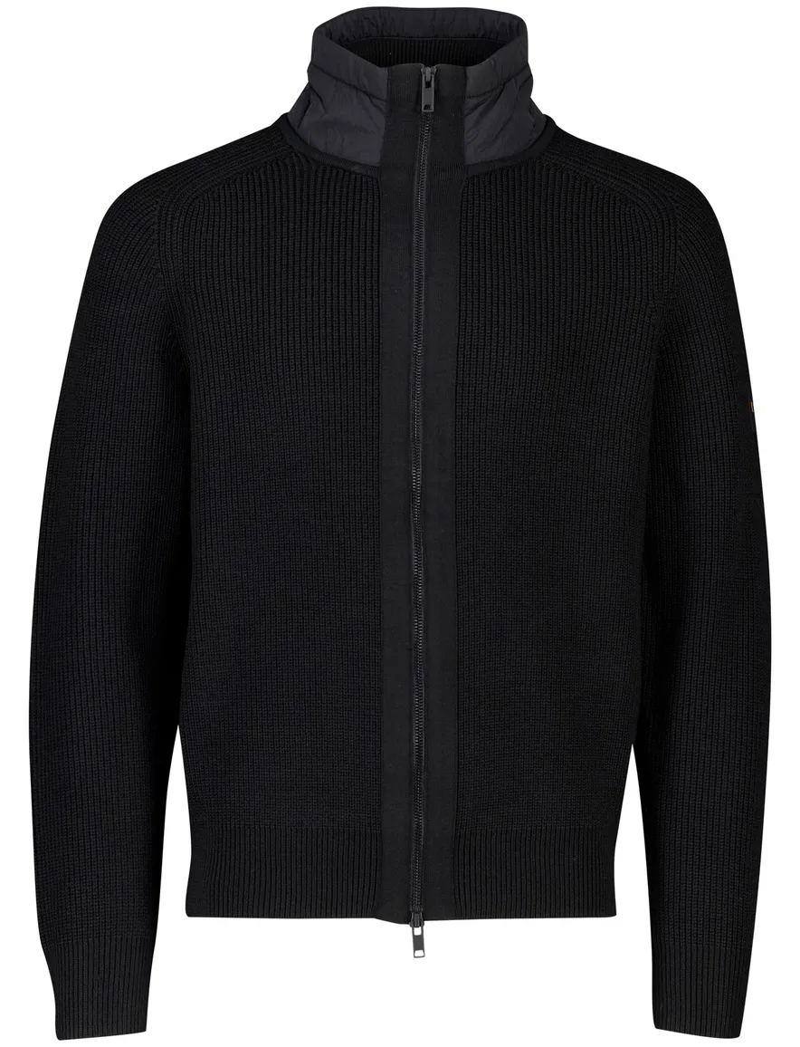 BOSS Orange vest Zwart Kigloo relaxed fit lamswol