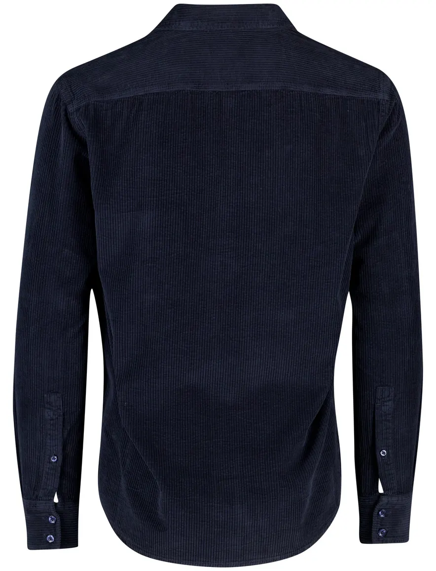 Boss orange Overshirt donkerblauw effen normale fit