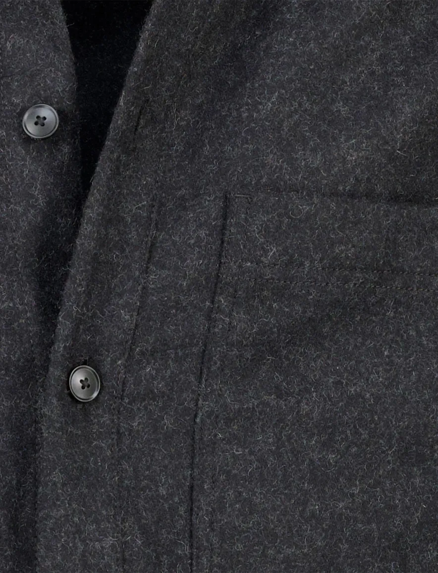 BOSS Orange Locky 2 overshirt zwart wol
