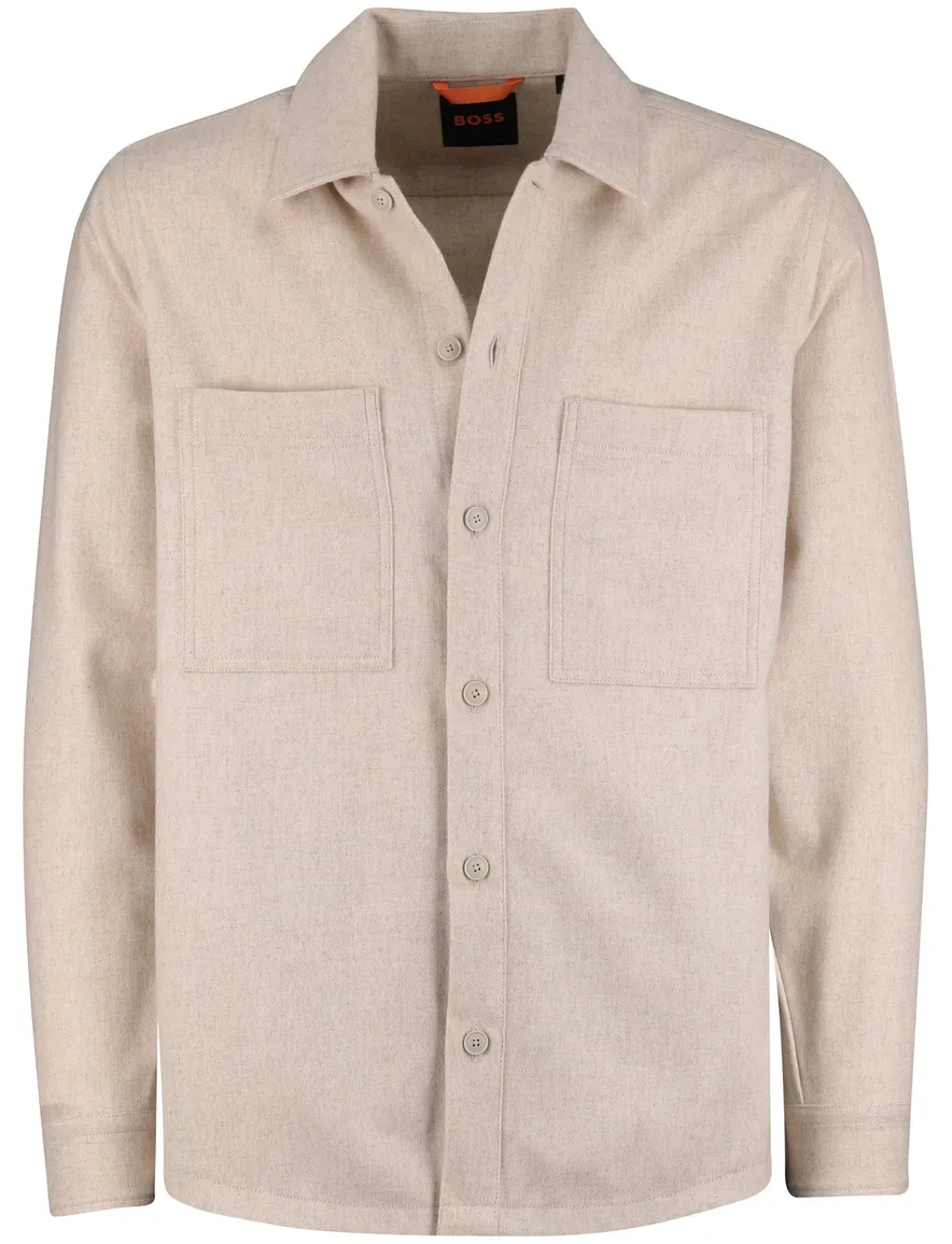 Boss Orange Overshirt Beige wol