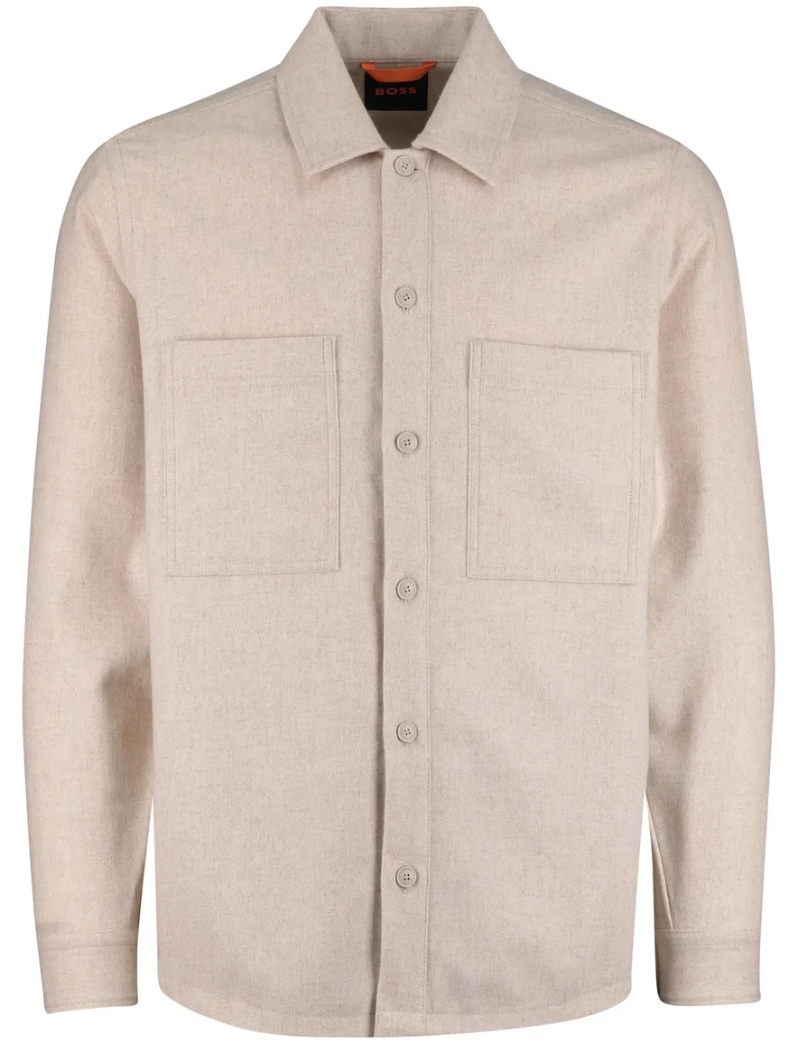 Boss Orange Overshirt Beige wol