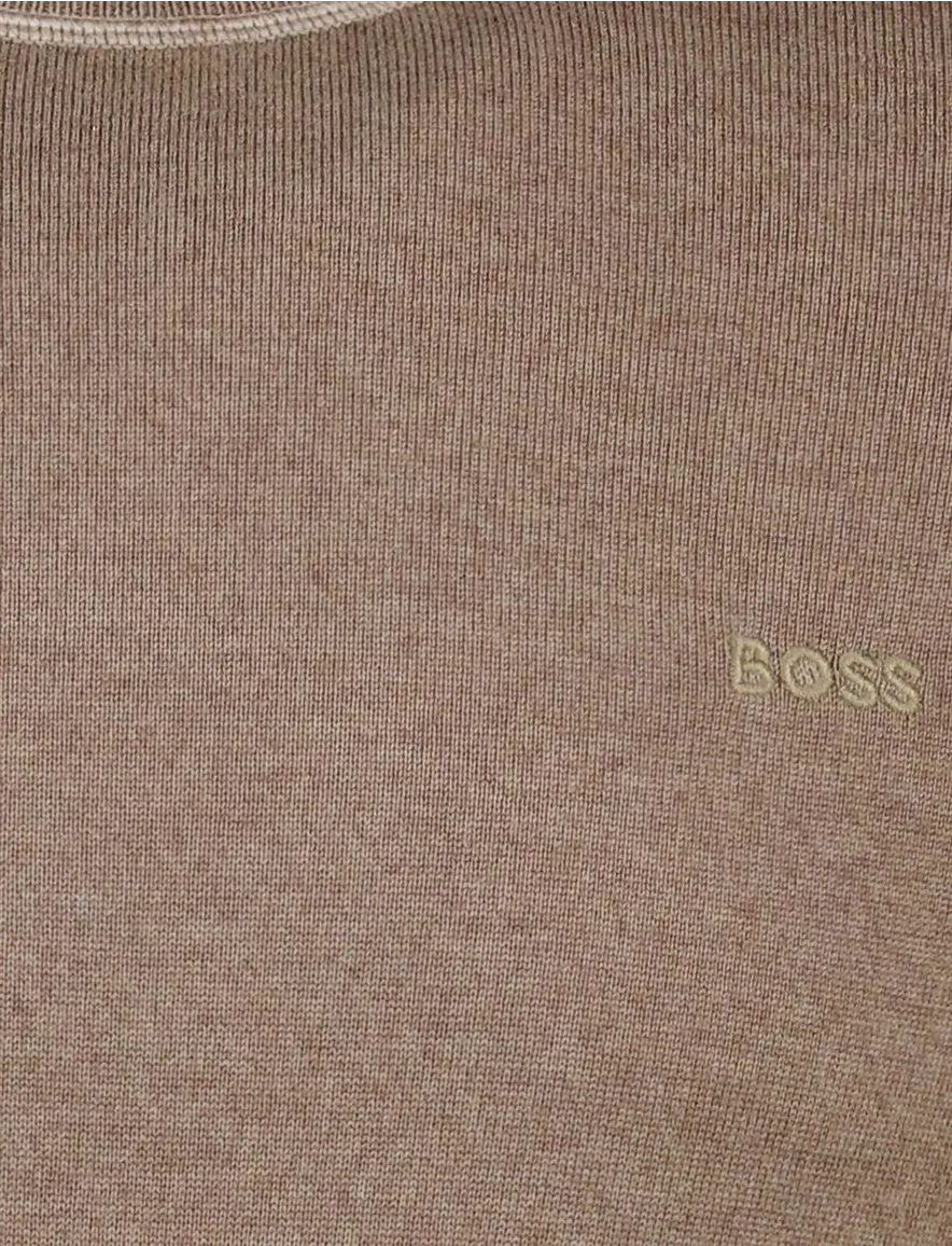 Boss Orange Estafo Trui Bruin 100% wol