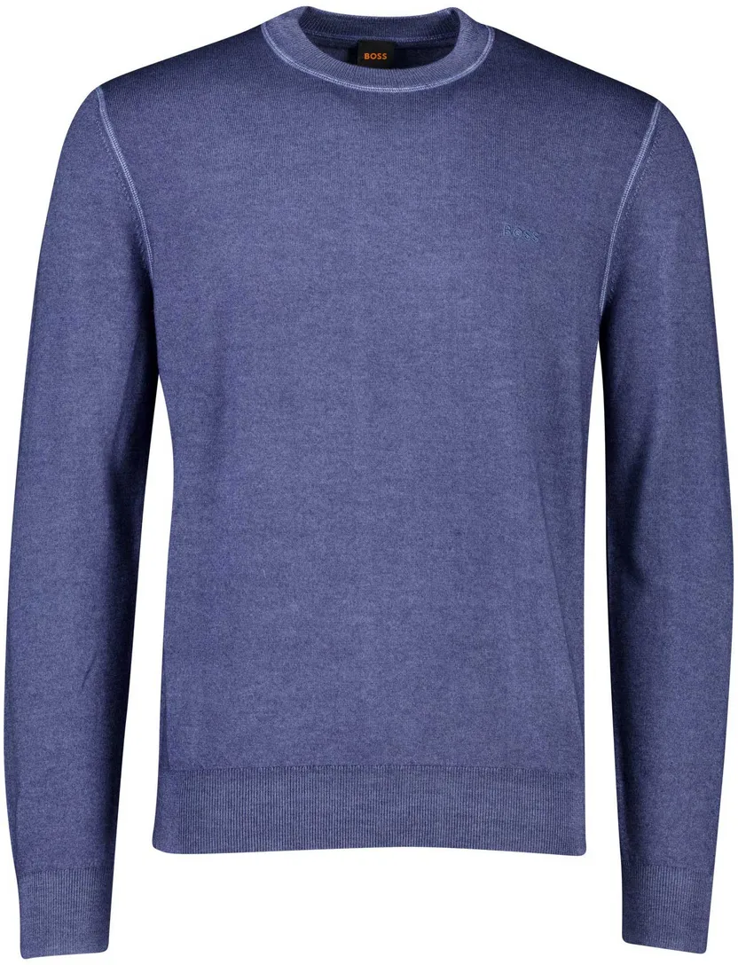 Boss Orange Anion trui blauw scheerwol