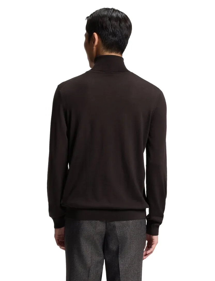 Boss Black Musso-P trui zwart turtleneck scheerwol