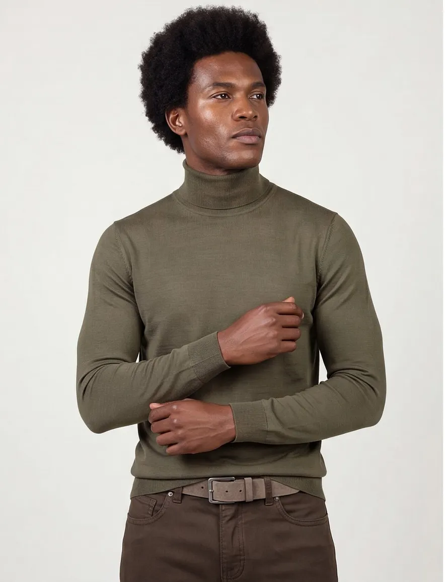 BOSS Black Musso-P coltrui groen effen