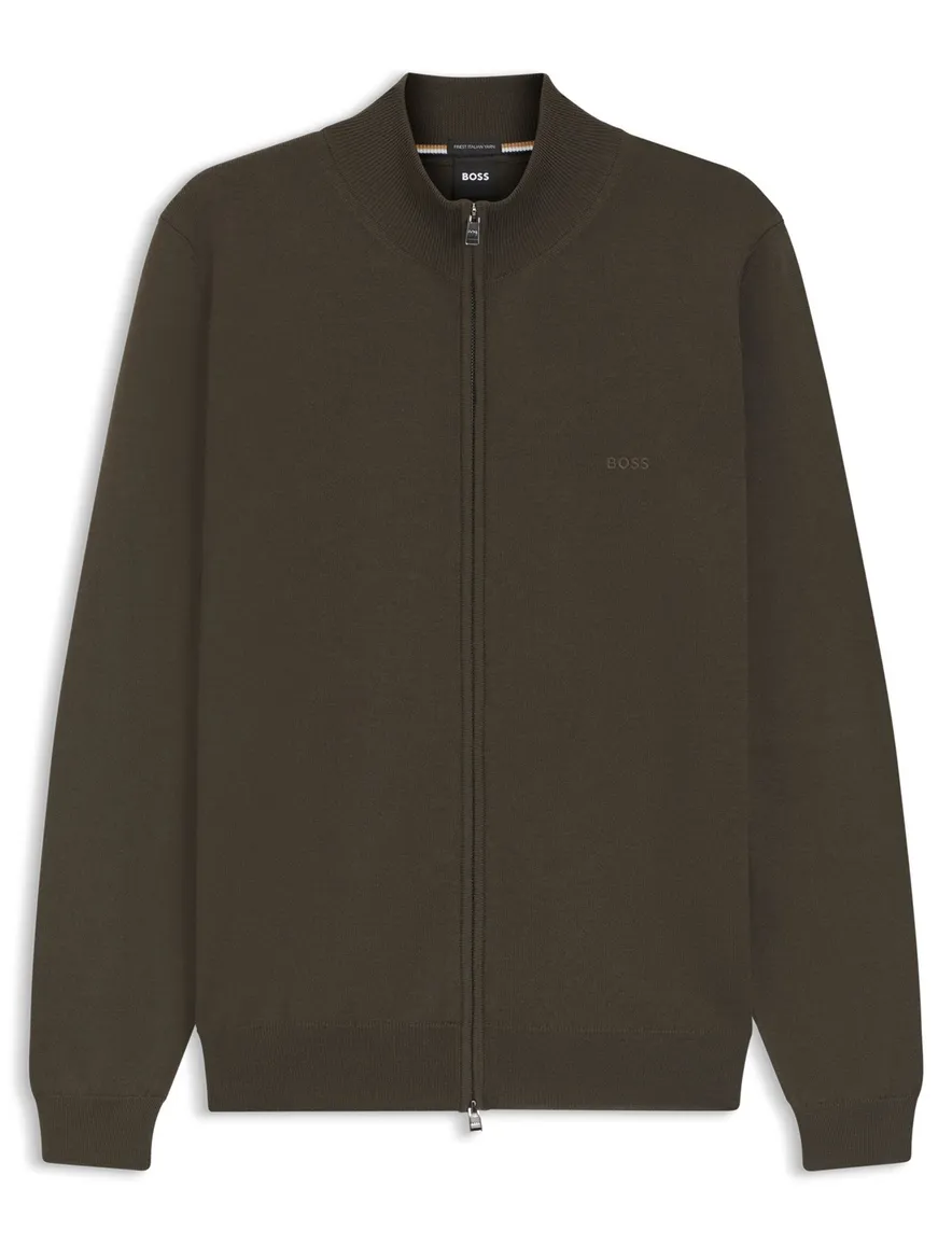 Boss Black vest groen effen wol