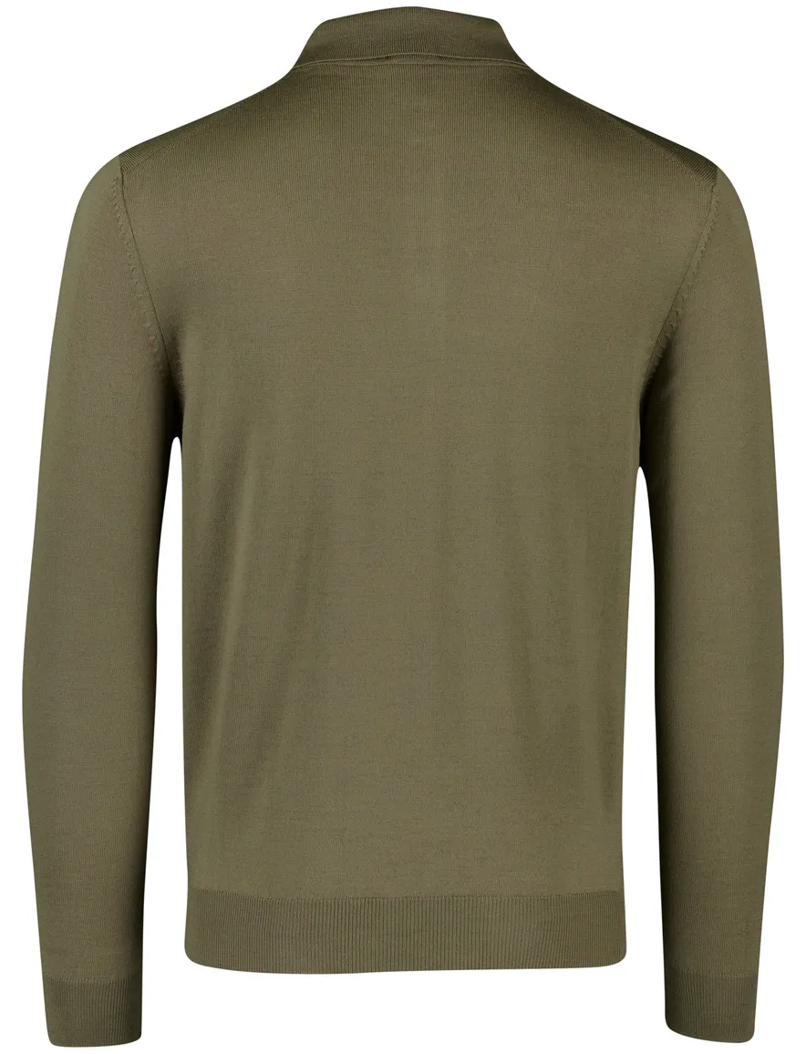 Boss Black effen groen normale fit scheerwol