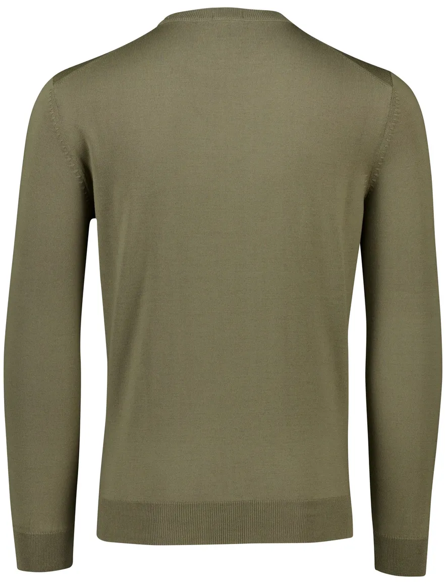 Boss black trui botto-l scheerwol groen