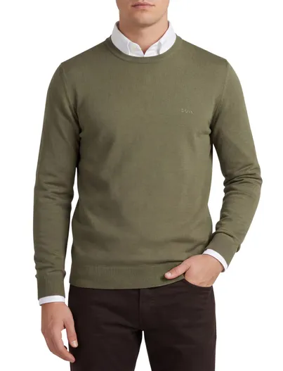 Hugo Boss Boss black trui botto-l scheerwol groen