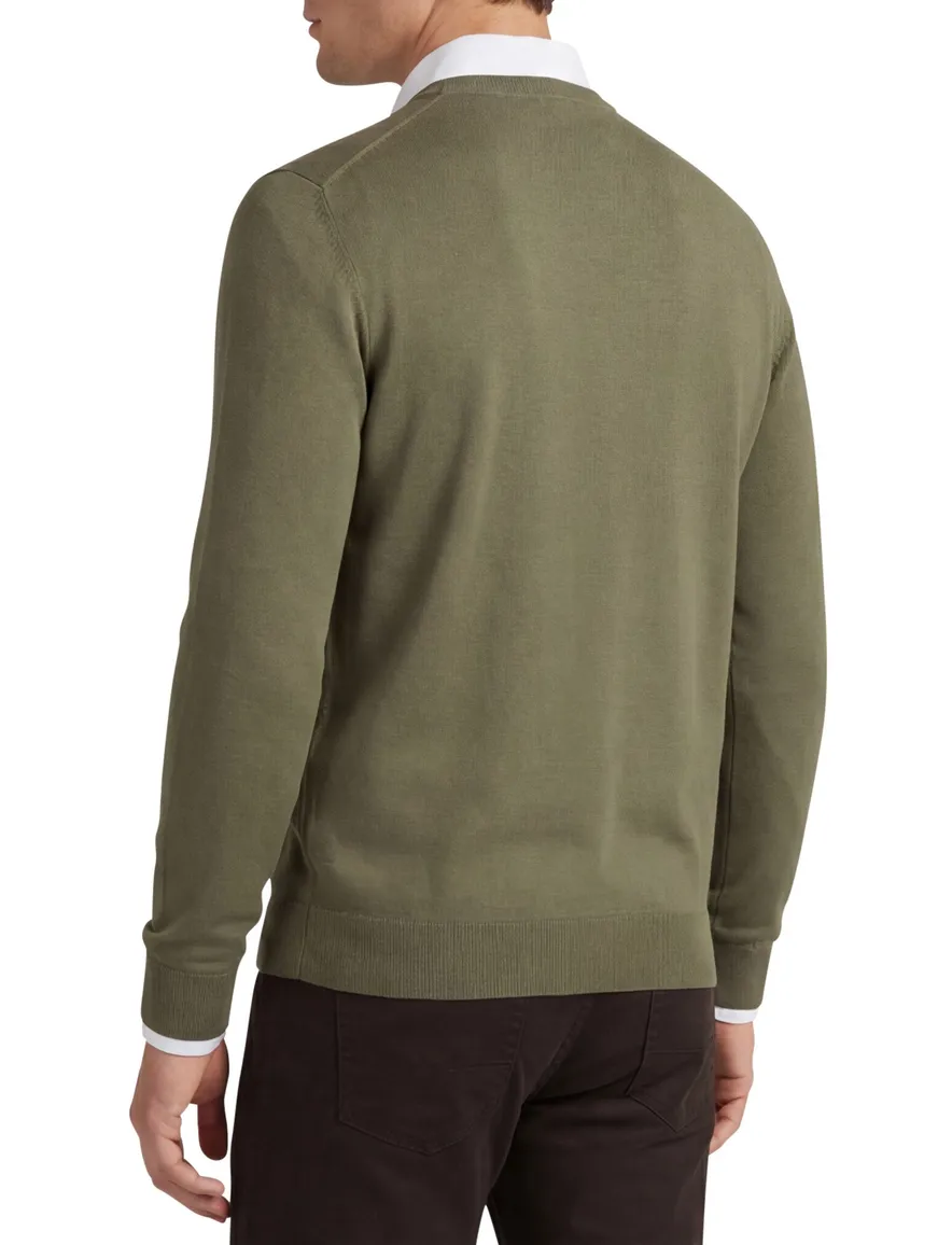 Boss black trui botto-l scheerwol groen