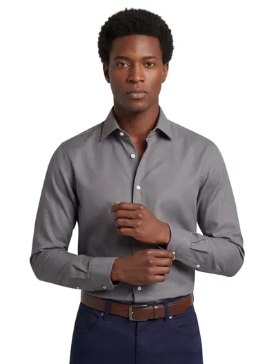 Hugo Boss Business overhemd Boss Black Slim Fit grijs