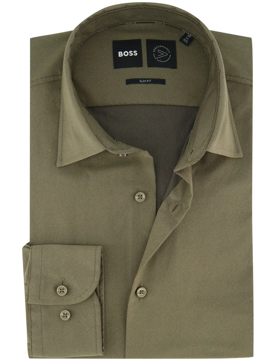 business overhemd groen Boss Black