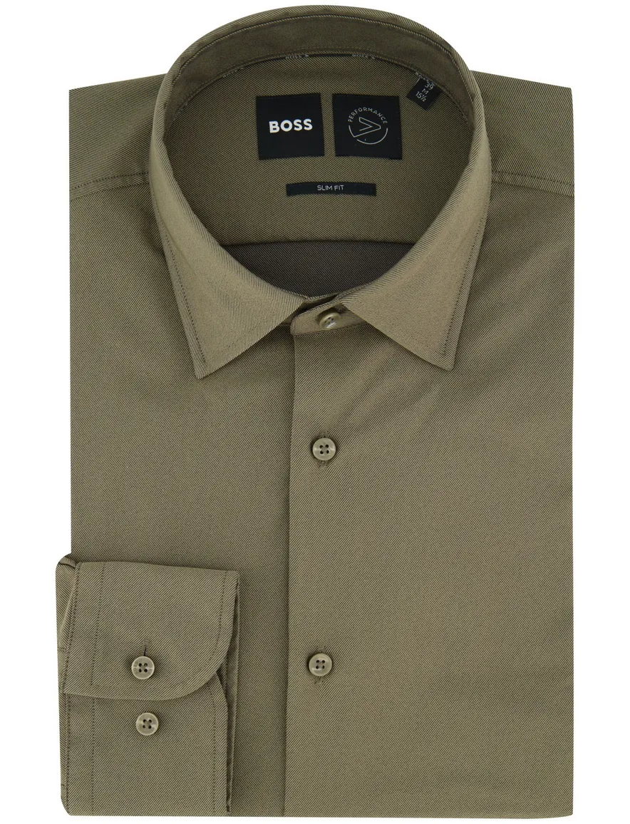 business overhemd groen Boss Black