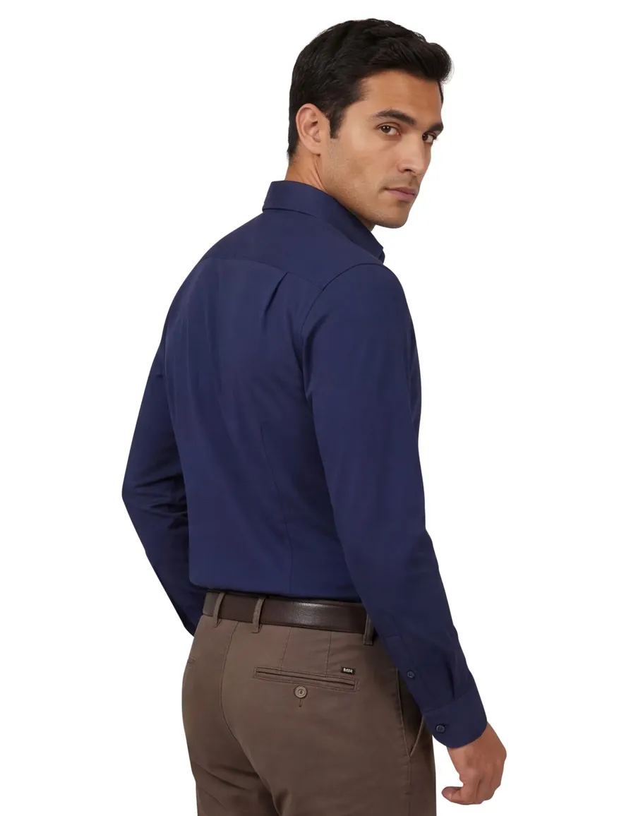 Boss Black P-Hank overhemd ml 5 donkerblauw