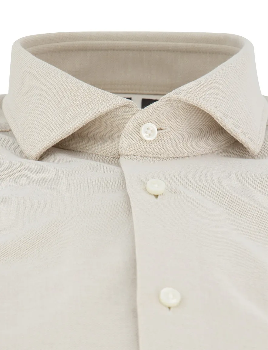 Beige slim fit ml7 overhemd Boss Black katoen