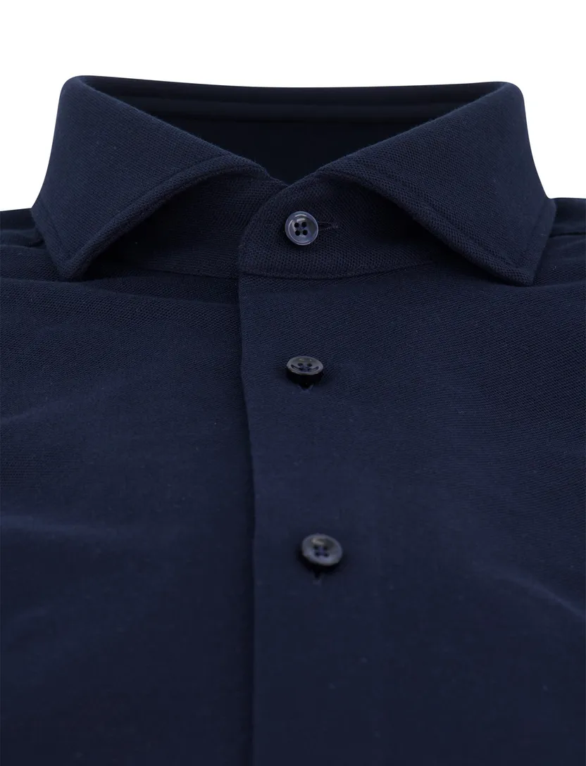 Boss slim fit overhemd navy effen lange mouw