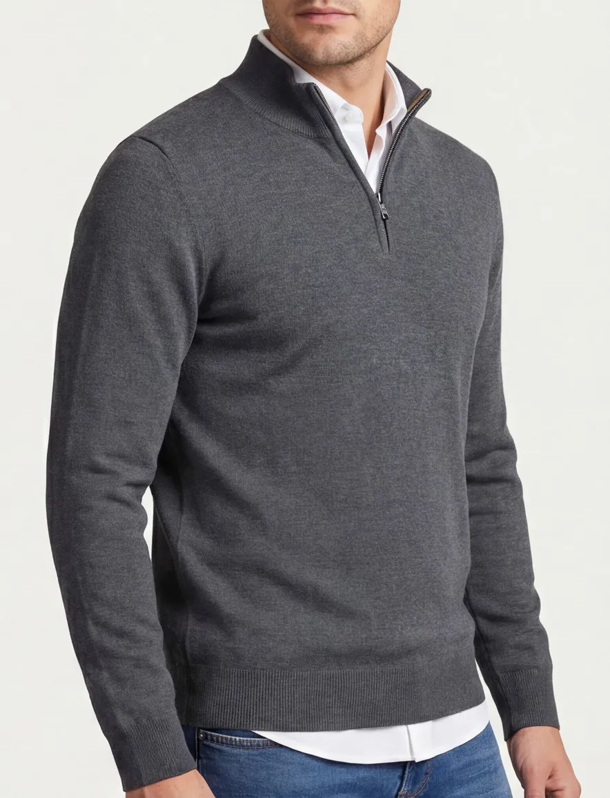 Boss Black trui grijs half zip