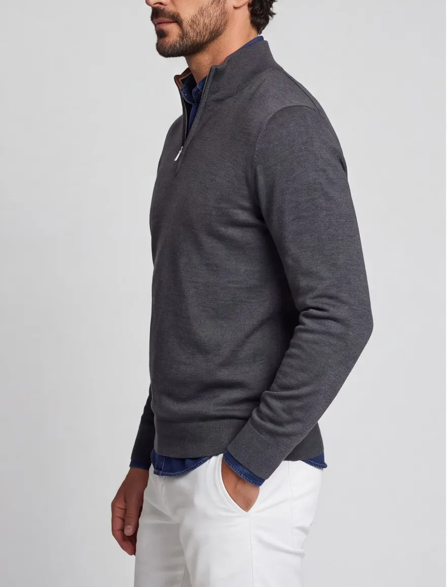 Boss Black trui grijs half zip