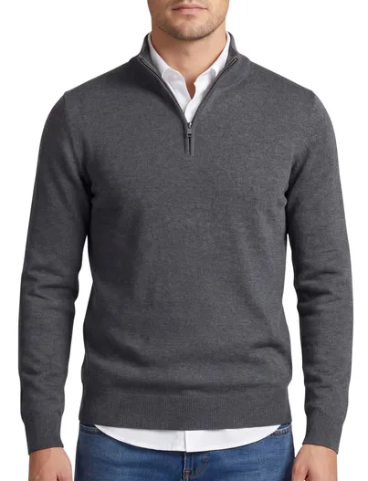 Hugo Boss Boss Black trui grijs half zip