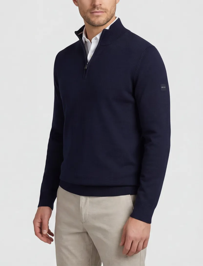 trui Boss Black donkerblauw effen