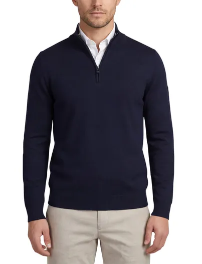 Hugo Boss Boss Black trui donkerblauw half zip