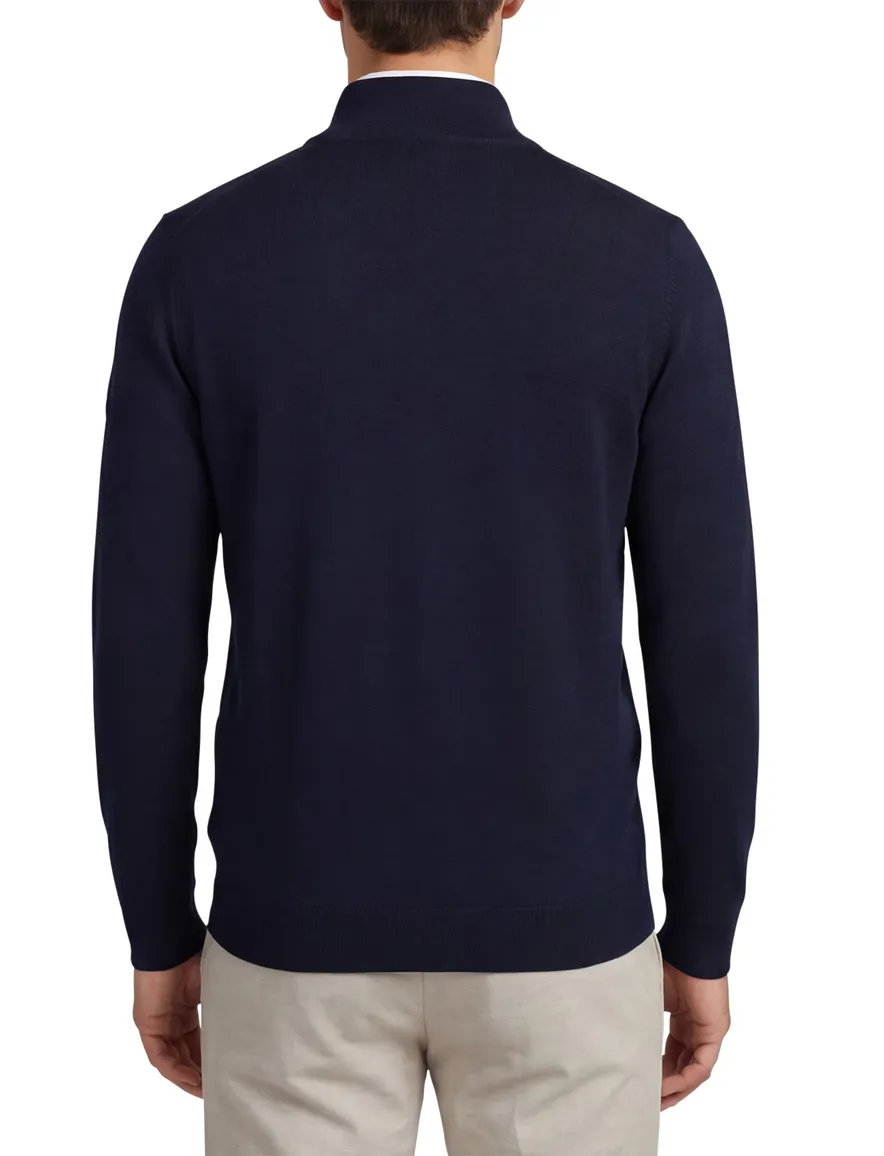Boss Black trui donkerblauw half zip
