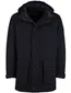 Boss Black winterjas parka half lang donkerblauw dons