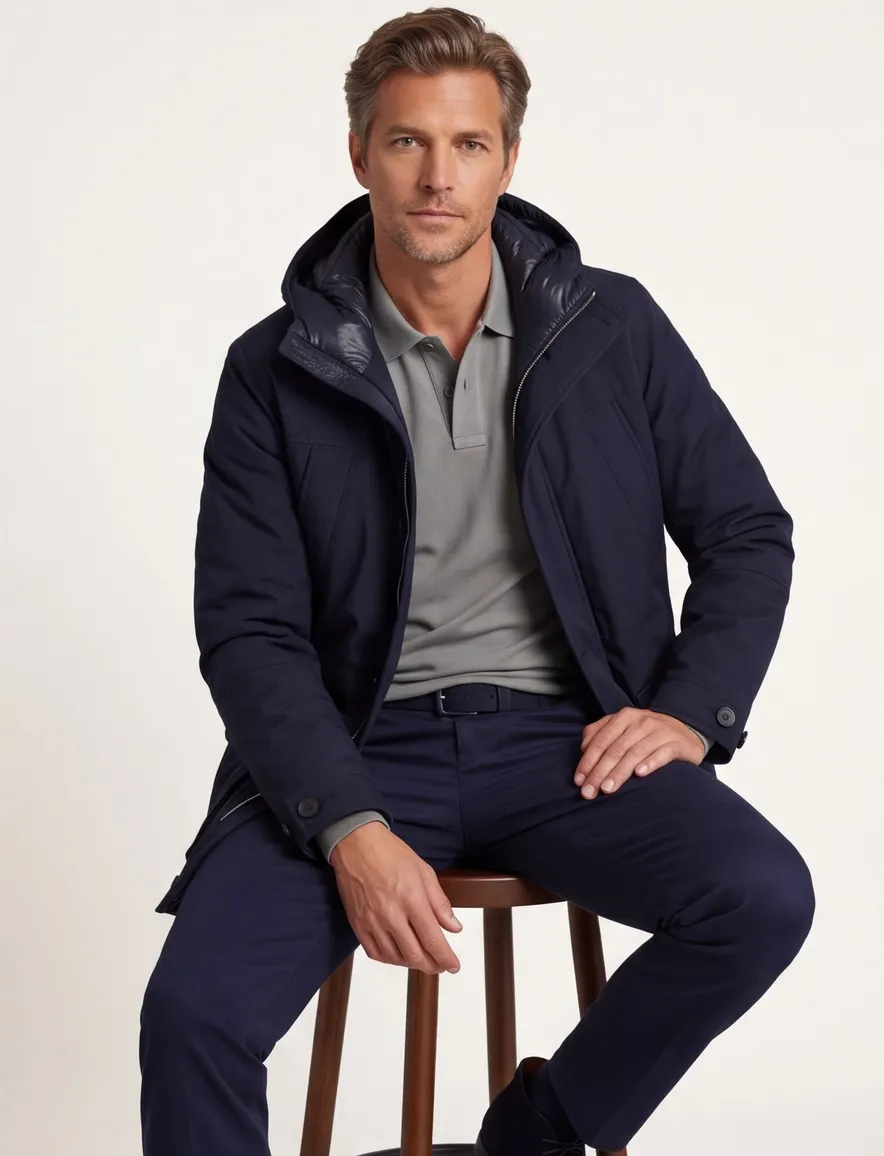 Boss Black winterjas H-Detoni navy