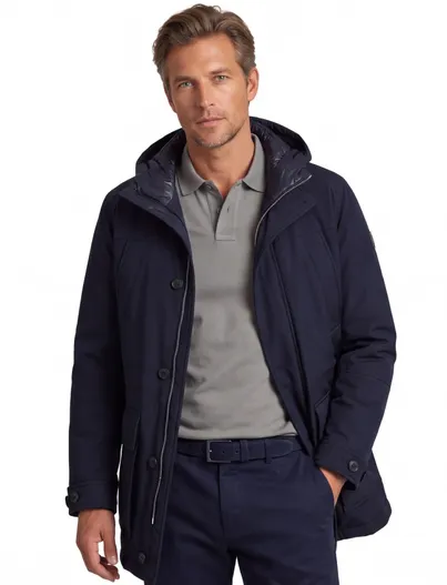 Hugo Boss Winterjas parka Boss Black H-Detoni navy